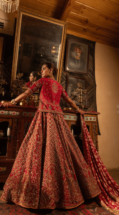 Red Bridal Lehenga