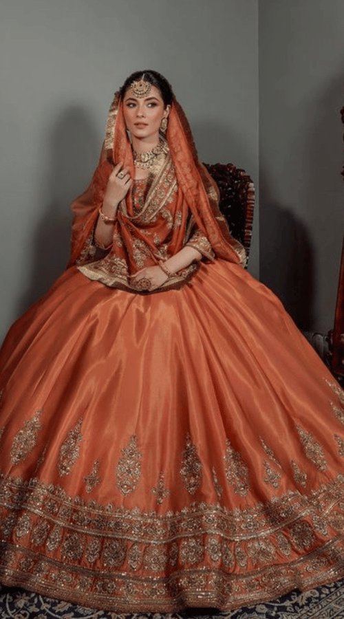 best orange lehenga