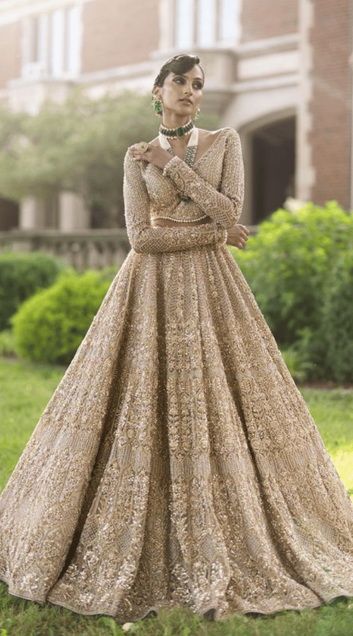 best champagne lehenga