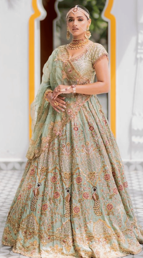 mint lehenga