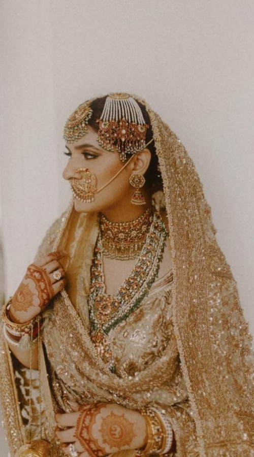 Layered necklaces Indian bride
