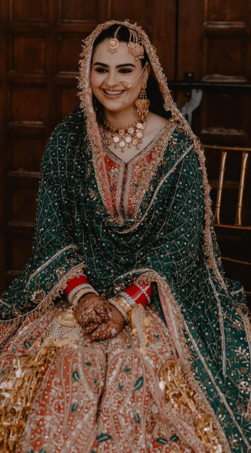 Dupatta style for punjabi brides