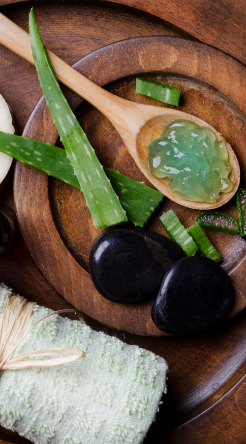 Aleo vera gel to heal irritated skin