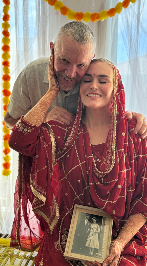 Punjabi Bride With Father