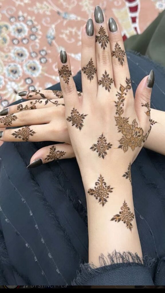 Unique arabic style mehendi design for indian weddings