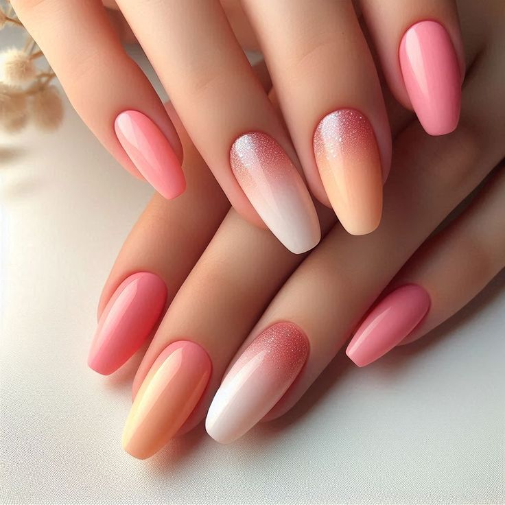 Ombre nails for indian brides