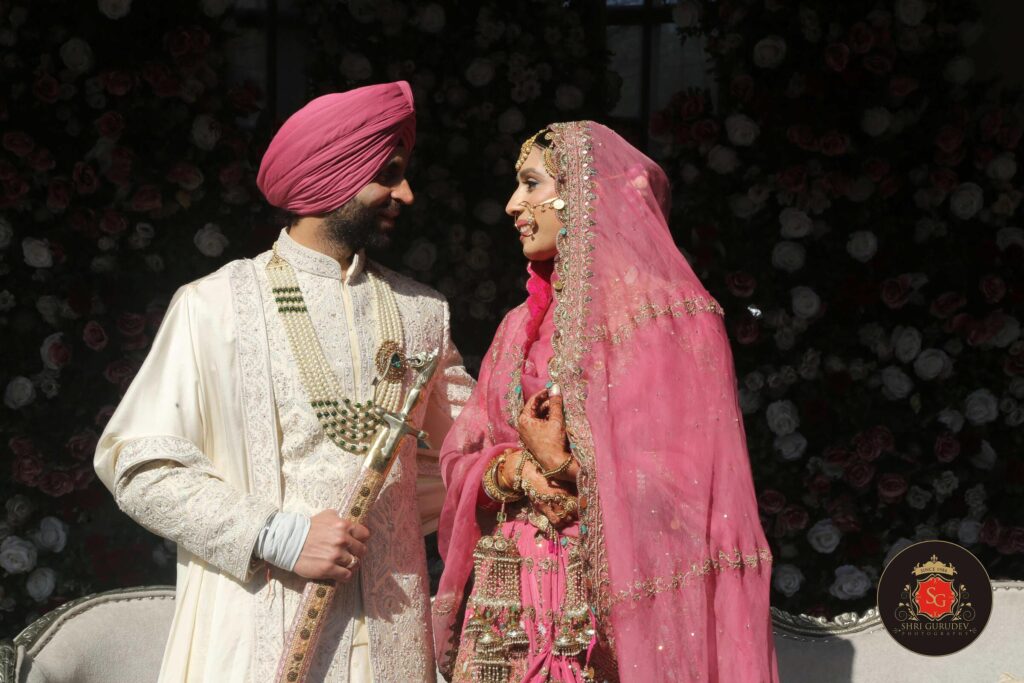 Real punjabi couple Sirjan and Kunal on wedding day