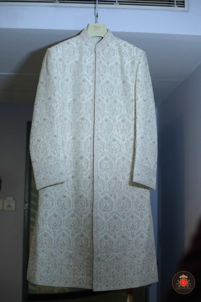 Ivory sherwani for real punjabi groom Kunal
