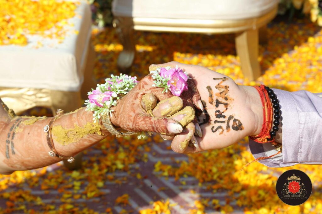 Haldi photos of real Punjabi couple