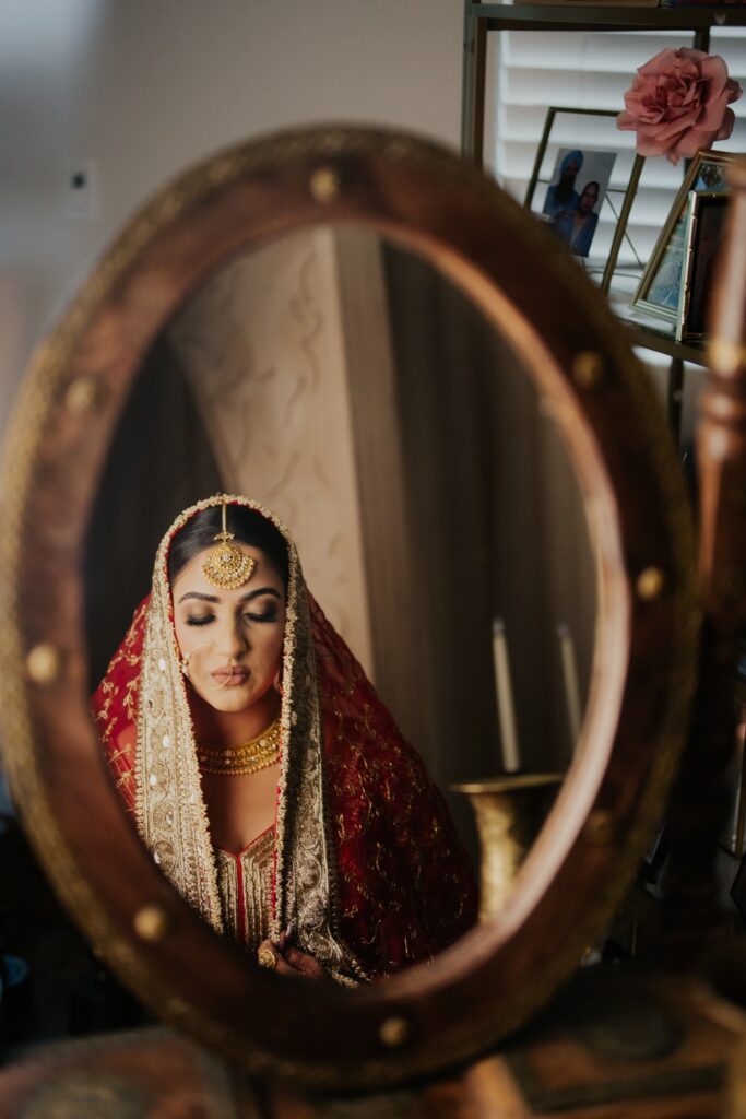 Beautiful portrait of punjabi bride