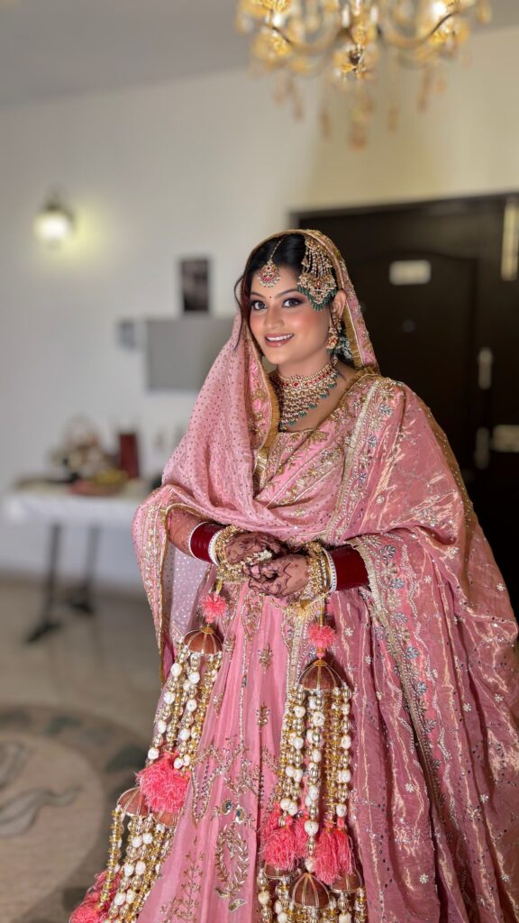 Dusky Pink Lehenga by Fabbat