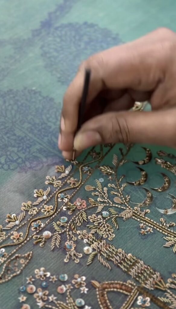 What is kora embroidery