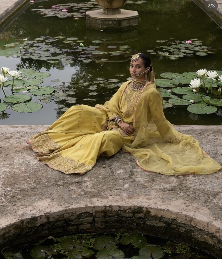 Yellow bridal outfit by Akriti Ritika for 2026 brides