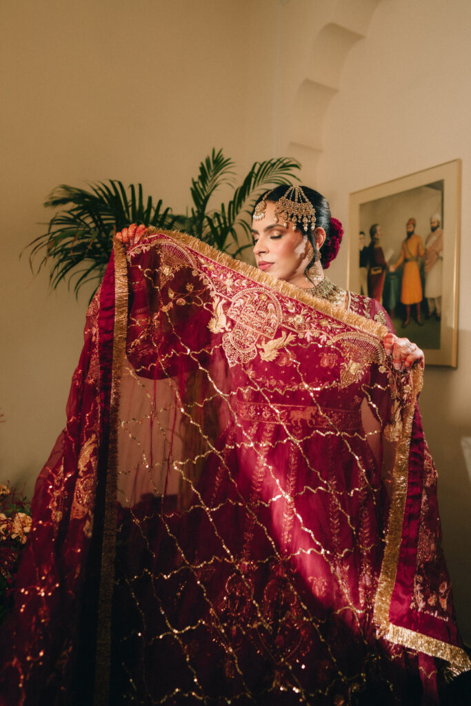 Anand Karaj makeup by Nav Brar at Oberai Sukhvilas Chandigarh